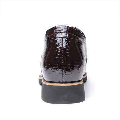Stealth Increase 6cm Elevator Men Shoes Genuine Leather Black Lace Up Dress Shoes