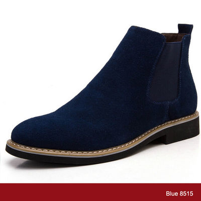 Rubber Outsole Mens Suede Desert Boots Genuine Leather Mens Casual Leather Boots