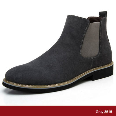 Rubber Outsole Mens Suede Desert Boots Genuine Leather Mens Casual Leather Boots