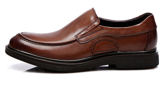 Business Soft Sole Formal Shoes , Slip On Mens Brown Leather Driving Shoes