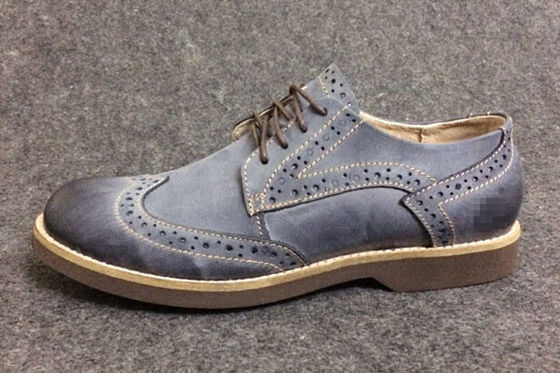 OEM Oxford Style Men Business Casual Shoes , Genuine Leather Lace Up Derby Shoes