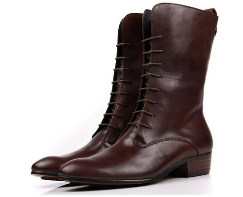 Business Mens Ankle Boots Lace Up Heel Military Combat Ankle Boots