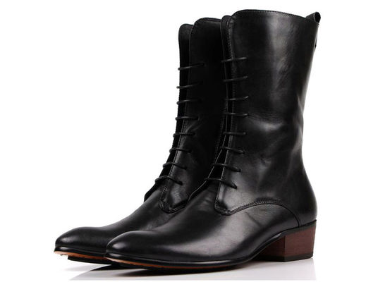 Business Mens Ankle Boots Lace Up Heel Military Combat Ankle Boots