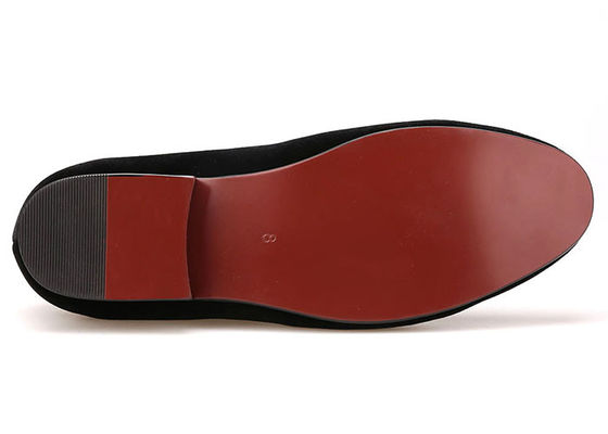 Male Footwear Mens Velvet Loafers Embroidery OEM Flat Casual Shoes For Party