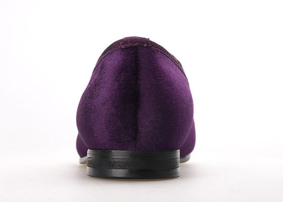 Handmade Purple Velvet Loafers Mens Stylish Summer Casual Shoes