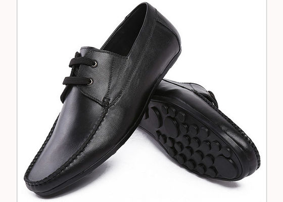 White Cow Leather Business Casual Shoes , Original Design Modern Mens Slip On Loafers