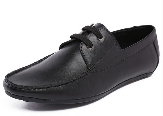 White Cow Leather Business Casual Shoes , Original Design Modern Mens Slip On Loafers