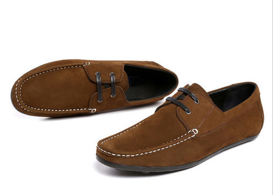 Fashion Flats Mens Leather Loafers Luxury Handmade Suede Shoes