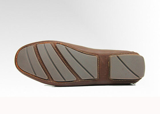 Custom Brown Mens Leather Loafers Handmade Leather Flat Loafers