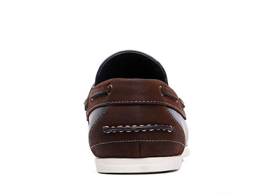 Flat Classic Mens Slip On Leather Sneakers Twill Lining Black Casual Loafers