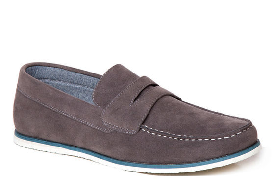 Fashion Mens Casual Leather Slip On Shoes / Mens Flat Loafers Shoes