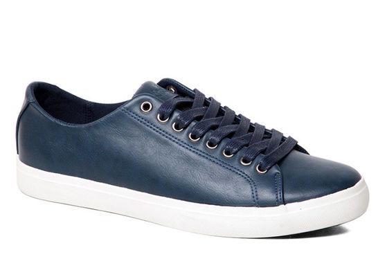 Classic Mens Casual Footwear , Breathable Leather Lace Up Flat Shoes