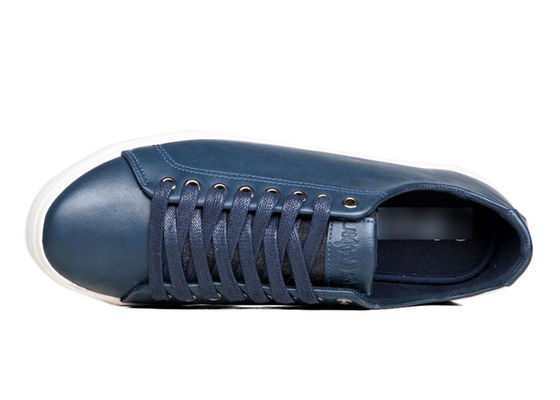 Classic Mens Casual Footwear , Breathable Leather Lace Up Flat Shoes