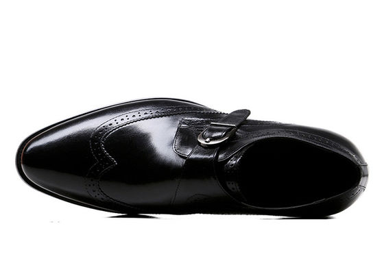 Adult Men's Dress Shoes Black Genuine Leather Brogue Style Shoes