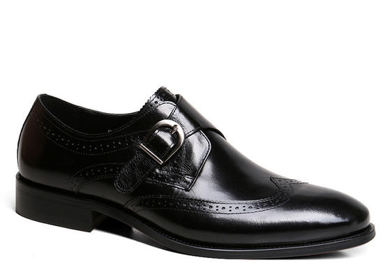 Adult Men's Dress Shoes Black Genuine Leather Brogue Style Shoes