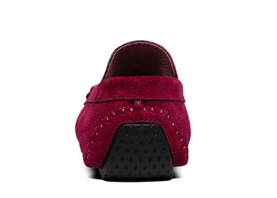 Summer Hollow Outs Mens Suede Casual Loafers , Leather Loafers