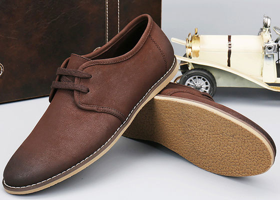 Low Heel Mens Leather Casual Shoes Comfortable Suede Upper Men Casual Oxford Shoes