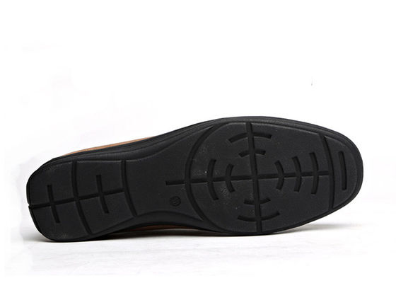 Summer Breathable Mens Leather Loafers Brown Round Toe Mens Suede Moccasins
