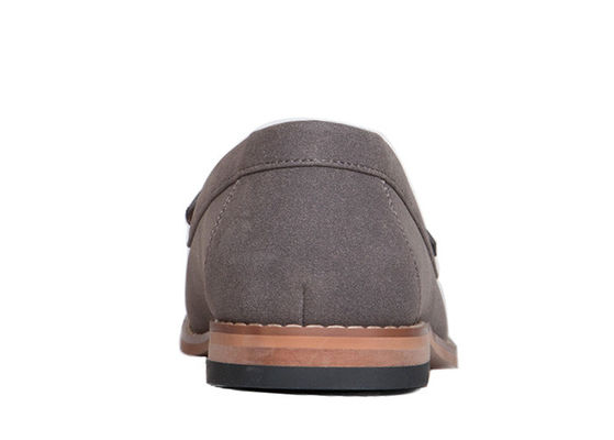 Grey Mens Suede Slip On Dress Shoes , Fashion Mens Casual Flats For Party