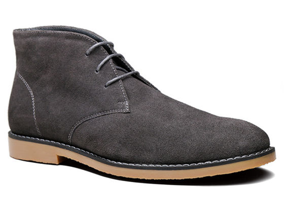 Winter Mens Suede Desert Boots Round Toe Lace - Up Mens High Top Casual Shoes
