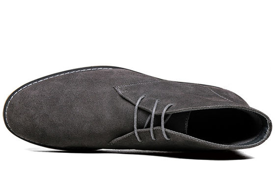 Winter Mens Suede Desert Boots Round Toe Lace - Up Mens High Top Casual Shoes