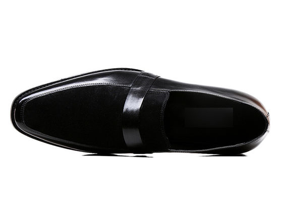 Mixed Colors Mens Leather Casual Shoes With Genuine Leather Nubuck Leather Stitching