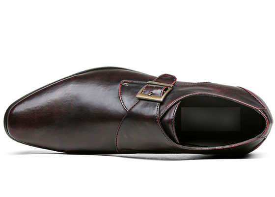 Custom Men's Dress Shoes Handmade Brown Monk Strap Dress Shoes