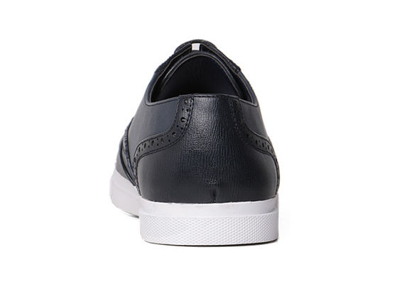 Comfortable Mens Lace Up Sneakers Black PU Lacing Mens Shoes Leather Brogue Sneakers