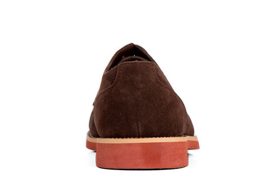 Classic Genuine Leather Casual Shoes , Round Toe Brown Suede Driving Shoes