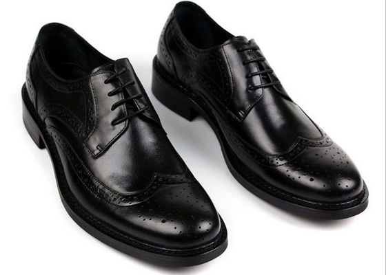 Genuine Leather Men's Dress Shoes Dark Brown Spring Autumn Shoes