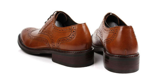 Genuine Leather Men's Dress Shoes Dark Brown Spring Autumn Shoes