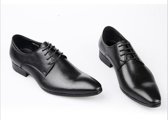 Romantic Soft Leather Men'S Wedding Dress Shoes Pure Color Brush Off British Style