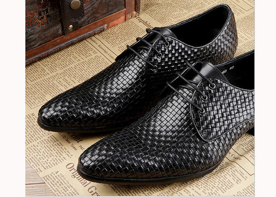Mens Burgundy Dress Shoes Vintage Italian Goodyear Welted Full Grain Leather Shoes