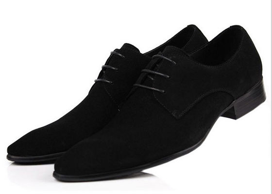 Classic PU Suede Upper Men Formal Dress Shoes Oxfords Style Mens Black Casual Shoes