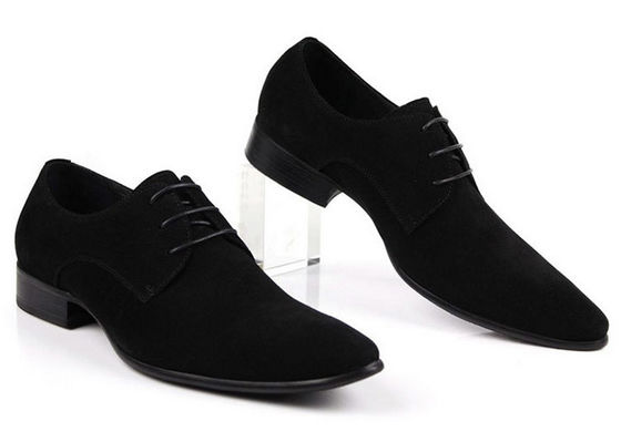 Classic PU Suede Upper Men Formal Dress Shoes Oxfords Style Mens Black Casual Shoes