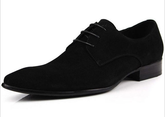 Classic PU Suede Upper Men Formal Dress Shoes Oxfords Style Mens Black Casual Shoes
