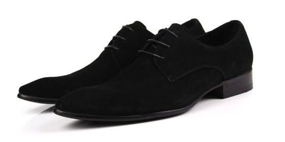 Classic PU Suede Upper Men Formal Dress Shoes Oxfords Style Mens Black Casual Shoes