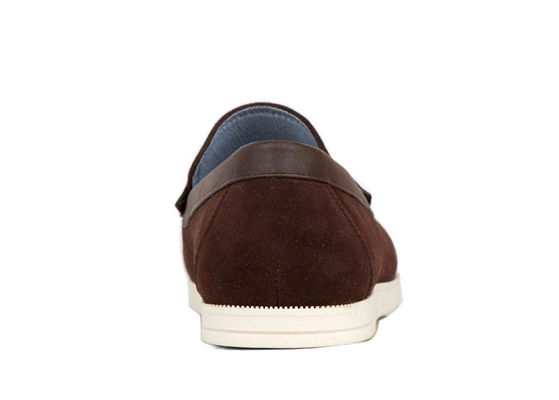 Durable Men's Casual Shoes Tassels Flat Loafer Mens Brown Leather Driving Shoes