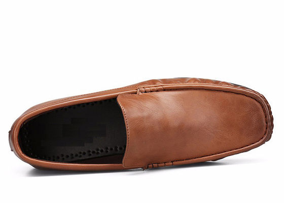 Slip On Mens Soft Moccasin Shoes Genuine Leather  Flats Gommino Driving Shoes