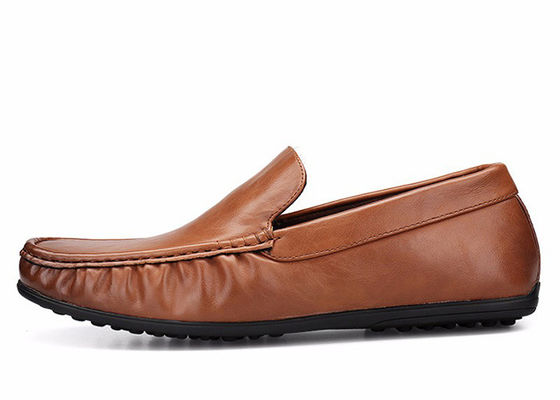 Slip On Mens Soft Moccasin Shoes Genuine Leather  Flats Gommino Driving Shoes