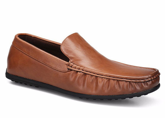 Slip On Mens Soft Moccasin Shoes Genuine Leather  Flats Gommino Driving Shoes