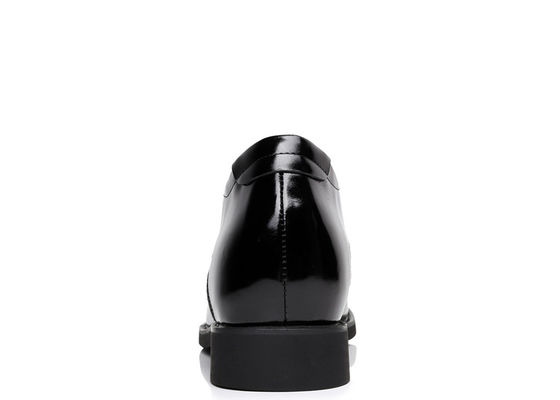 Black Oxford Lace Up Elevator Men Shoes Solid Slip - On Branded Dress Shoes For Men