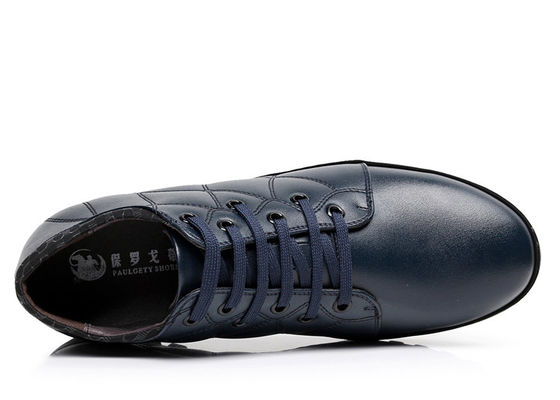 OEM / ODM Casual Leather Oxford Shoes , Mens Genuine Leather Sneakers