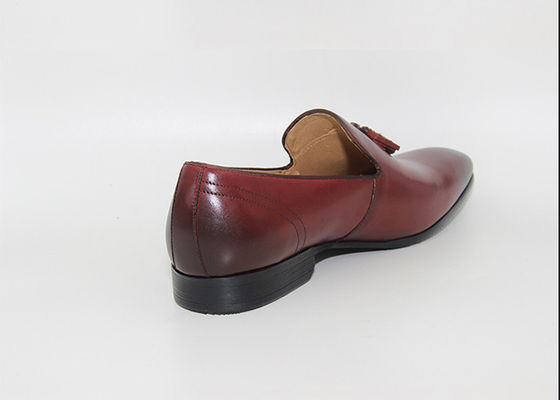 Tassel Low Heel Wedding Shoes Loafers Style Bullock Round Toe Handmade Oxford Shoes