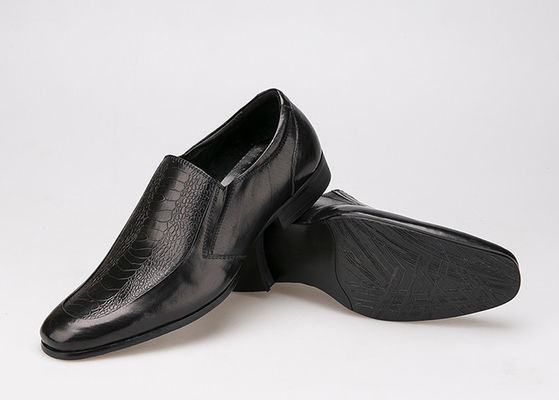 Slip On Round Toe Men Formal Dress Shoes Oxford Style Full Grain Leather Dress Shoes