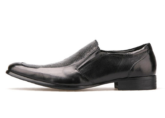 Durable Men Formal Dress Shoes Spring / Autumn Comfortable Mens Black Slip On Shoes