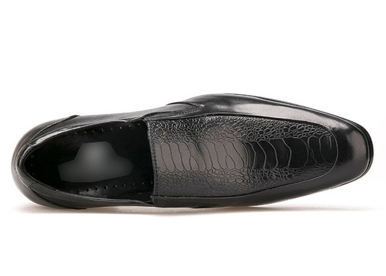 Durable Men Formal Dress Shoes Spring / Autumn Comfortable Mens Black Slip On Shoes