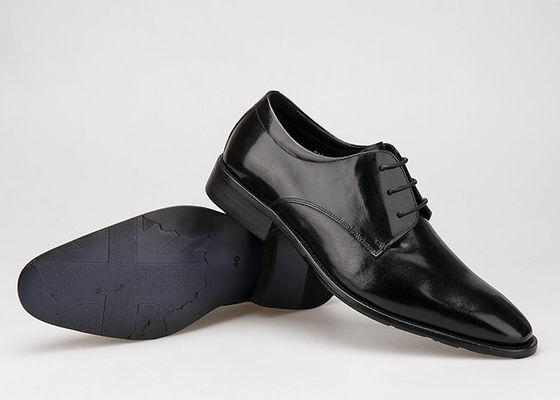 Flats Men Formal Dress Shoes Black Genuine Leather Lace Up Shoes For Business Office