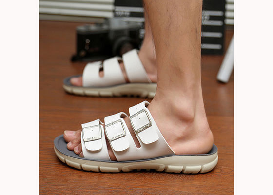 ODM Mens Casual Leather Slippers Genuine Leather Cowhide Sandals Mens Designer Flip Flops
