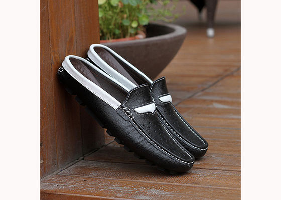 Fashion Summer Genuine Leather Mens Sandals / Mens Cowhide Slippers